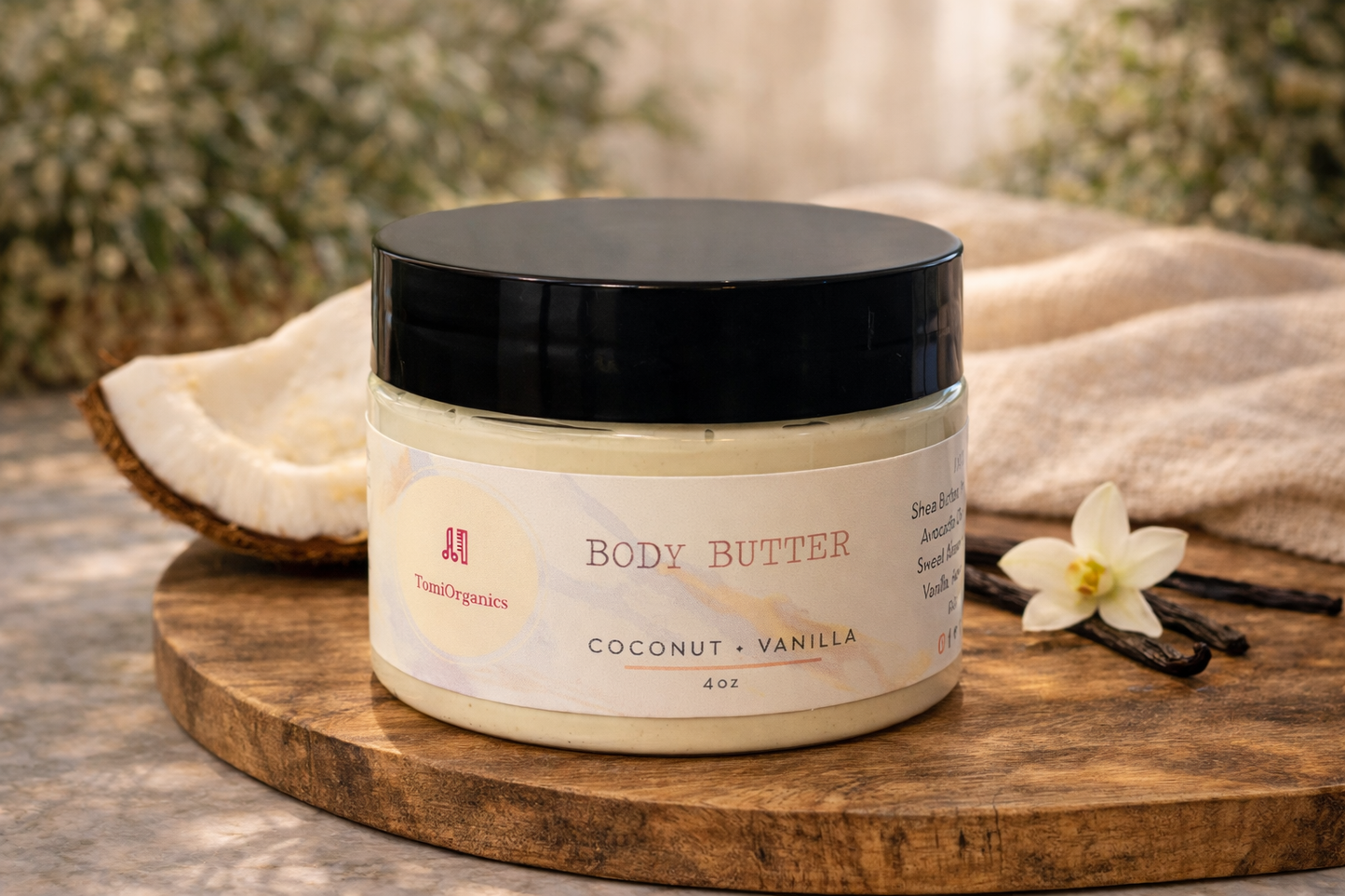 Body Butter - Coconut + Vanilla - (4 oz)