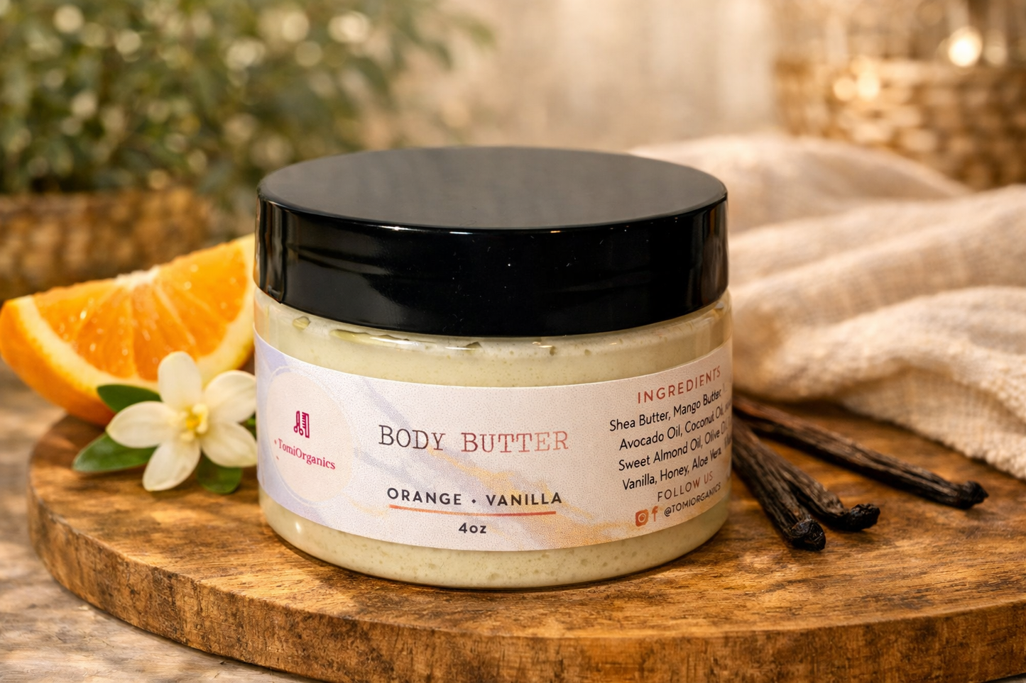Body Butter - Orange + Vanilla - (4 oz)